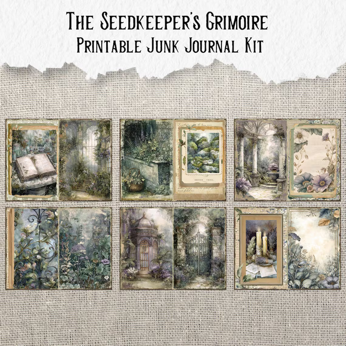 The Seed keeper's Grimoire Printable Junk Journal Kit