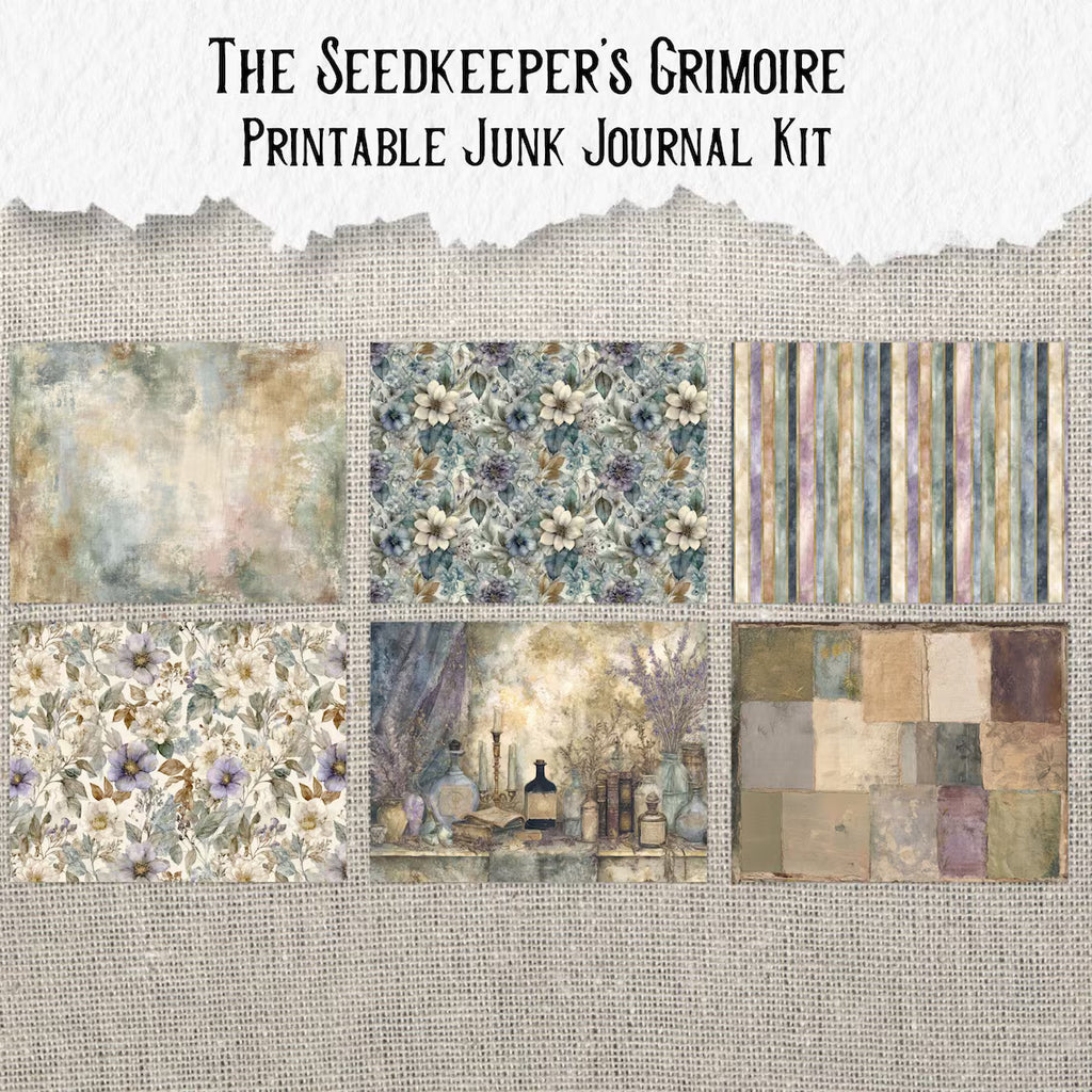 The Seed keeper's Grimoire Printable Junk Journal Kit