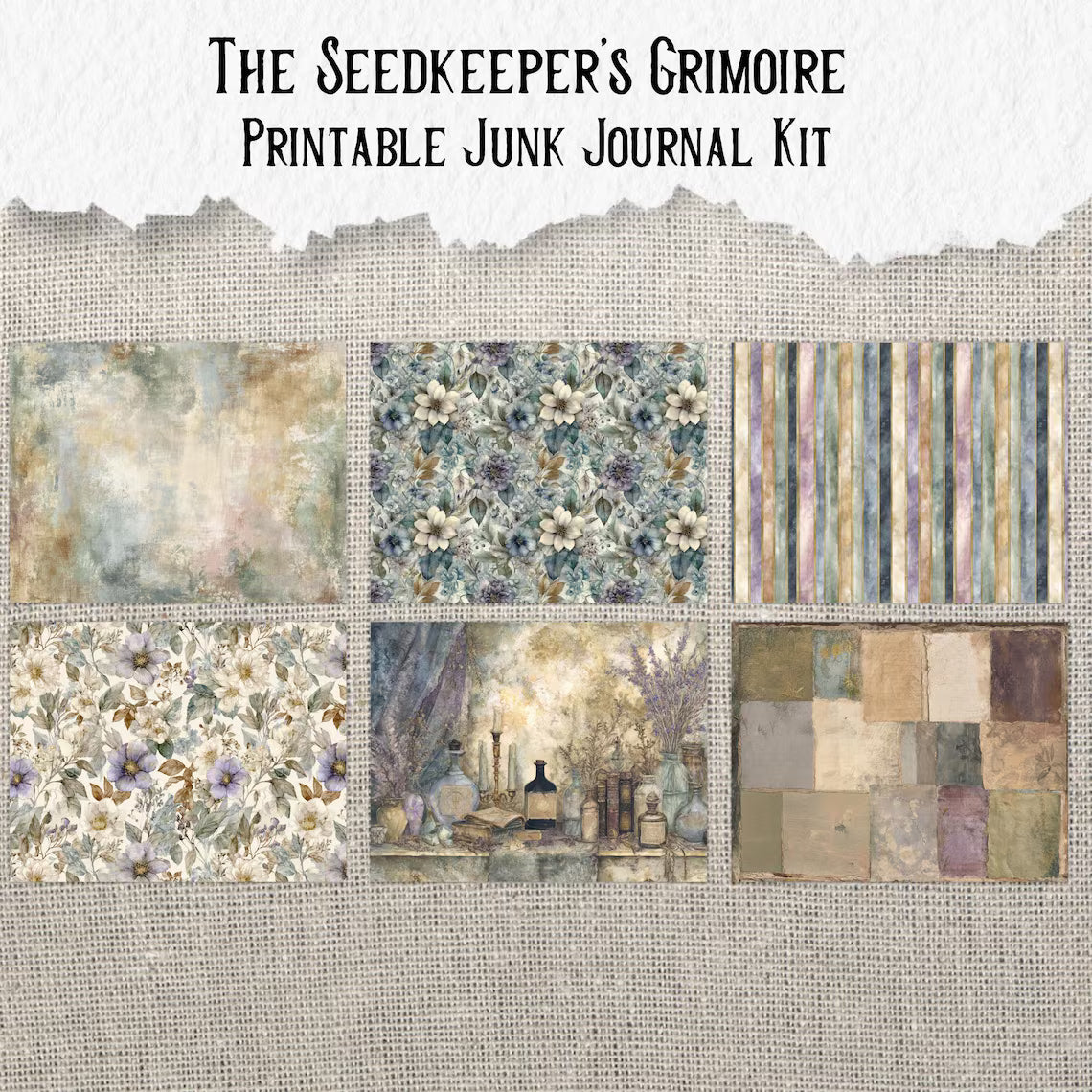 The Seed keeper's Grimoire Printable Junk Journal Kit