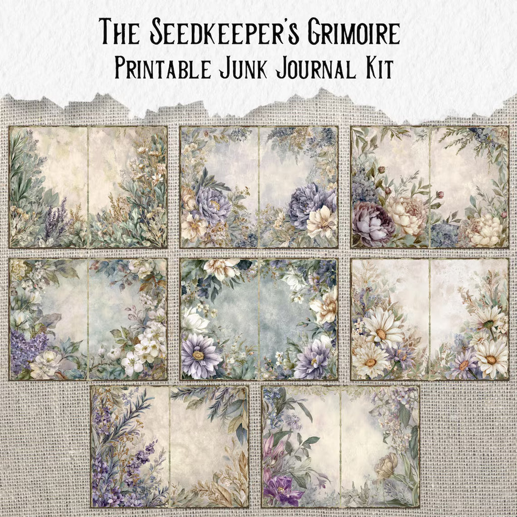 The Seed keeper's Grimoire Printable Junk Journal Kit